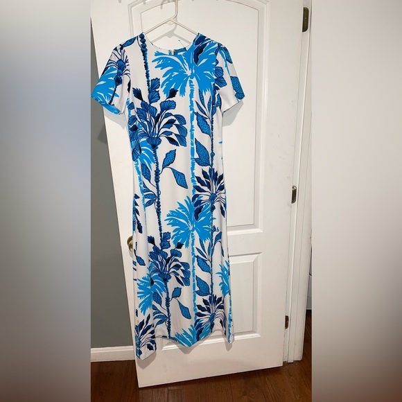 New! Lilly Pulitzer Charlee Blue Floral Maxi Dress Coconut Oversized 🩵 size 00 - Picture 11 of 15
